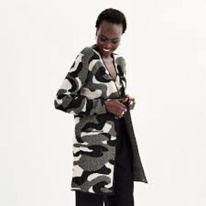 Nine West Black and White Utility Jacket